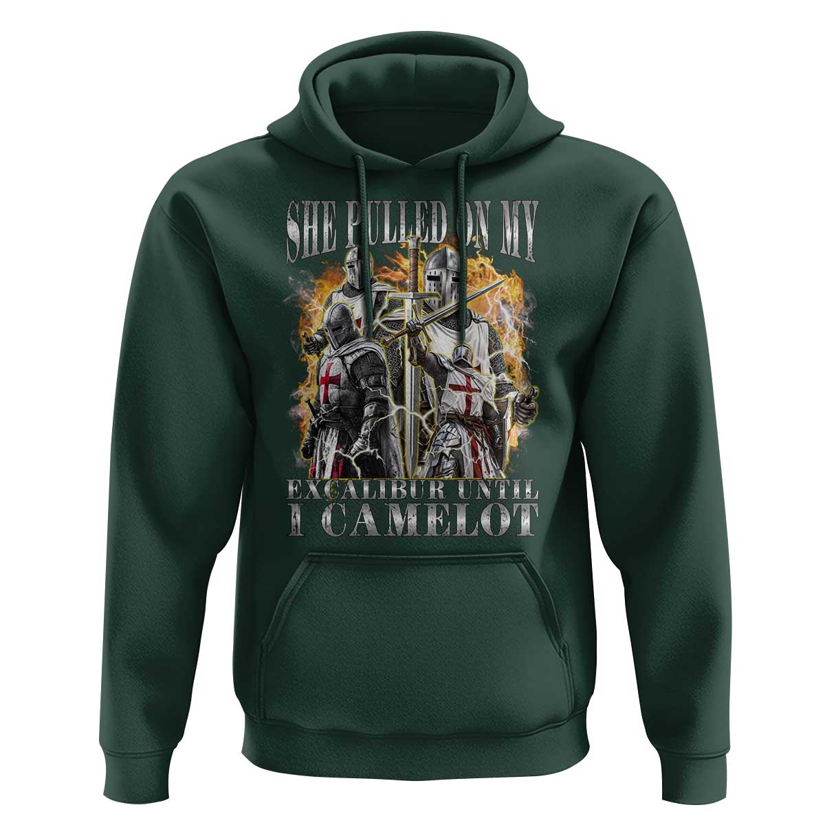 Funny Knight Meme Hoodie She Pulled On My Excalibur Offensive Medieval Warrior Bootleg - Wonder Print Shop