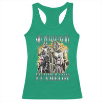 Funny Knight Meme Racerback Tank Top She Pulled On My Excalibur Offensive Medieval Warrior Bootleg - Wonder Print Shop