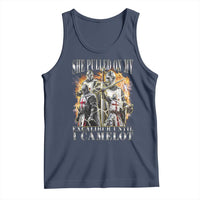Funny Knight Meme Tank Top She Pulled On My Excalibur Offensive Medieval Warrior Bootleg - Wonder Print Shop
