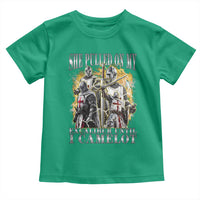 Funny Knight Meme Toddler T Shirt She Pulled On My Excalibur Offensive Medieval Warrior Bootleg - Wonder Print Shop