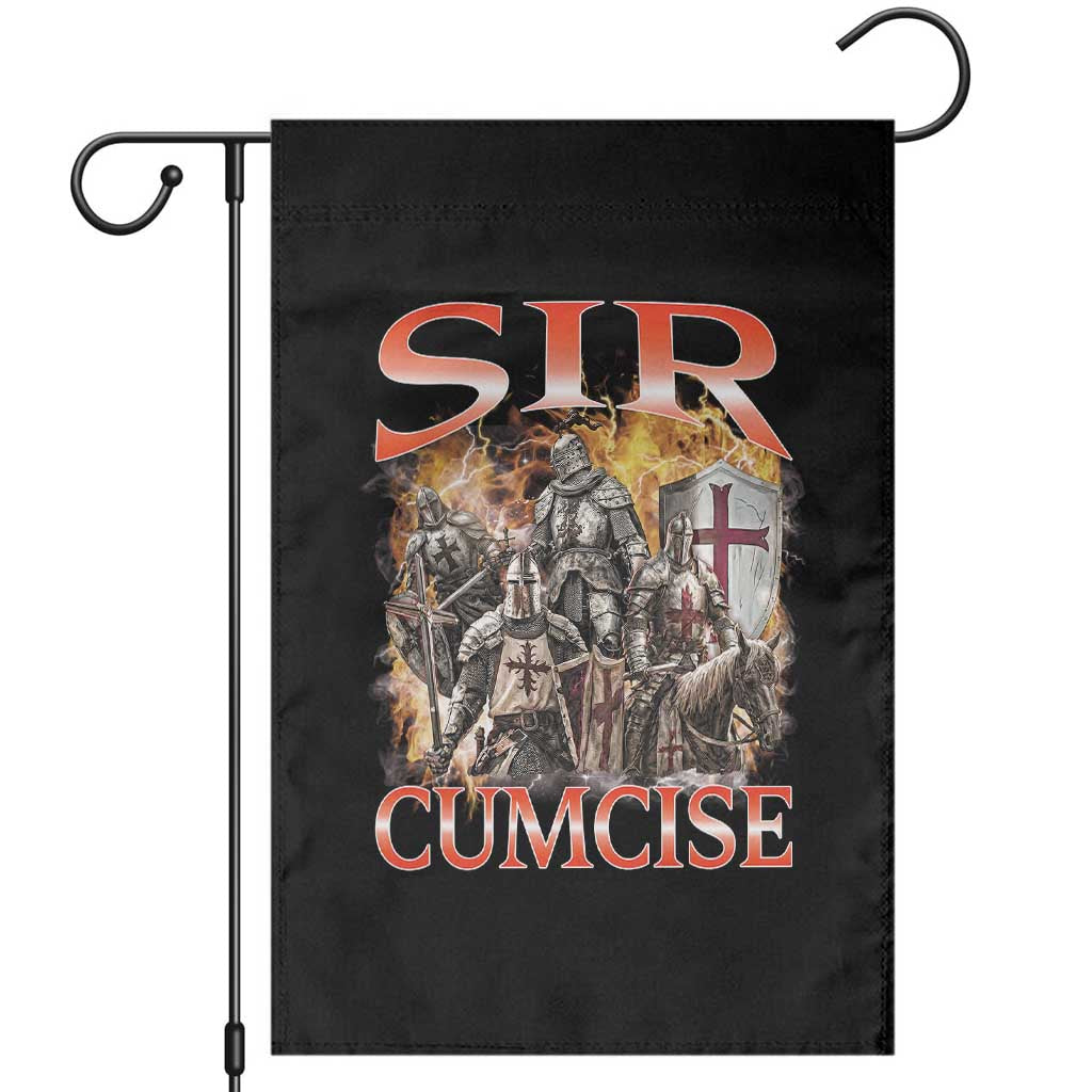 Knight Meme Garden Flag Sir Cumcise Funny Bootleg Graphic - Wonder Print Shop