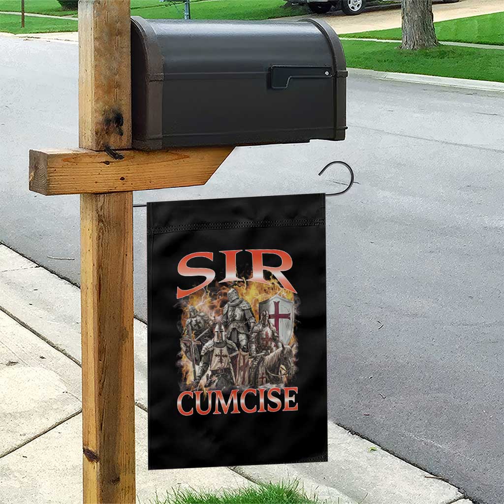 Knight Meme Garden Flag Sir Cumcise Funny Bootleg Graphic - Wonder Print Shop