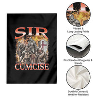 Knight Meme Garden Flag Sir Cumcise Funny Bootleg Graphic - Wonder Print Shop