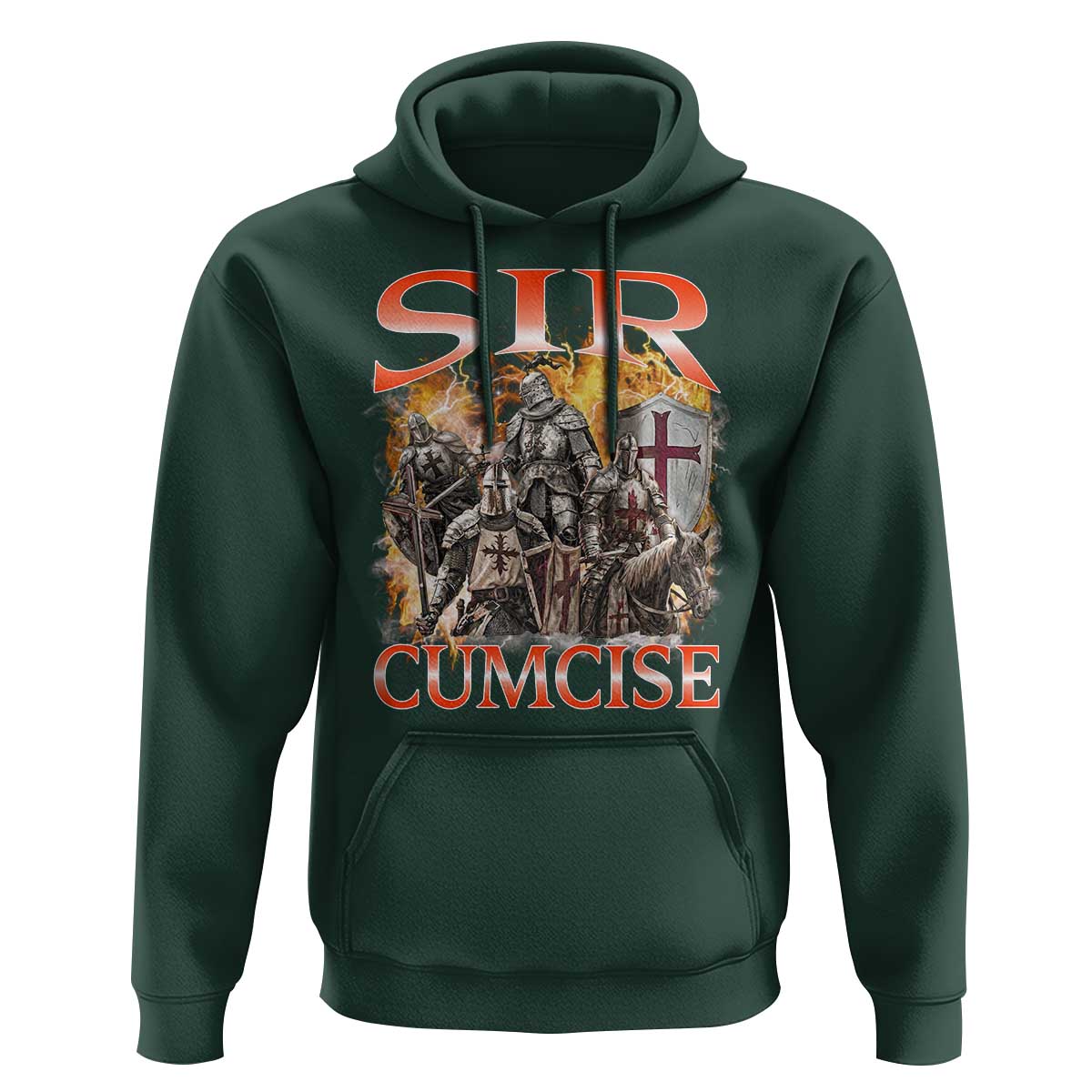 Knight Meme Hoodie Sir Cumcise Funny Bootleg Graphic - Wonder Print Shop