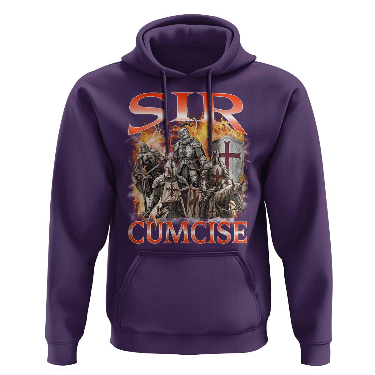 Knight Meme Hoodie Sir Cumcise Funny Bootleg Graphic - Wonder Print Shop
