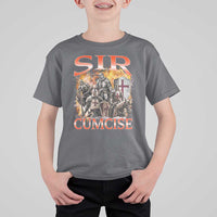 Knight Meme T Shirt For Kid Sir Cumcise Funny Bootleg Graphic - Wonder Print Shop