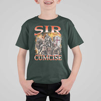 Knight Meme T Shirt For Kid Sir Cumcise Funny Bootleg Graphic - Wonder Print Shop