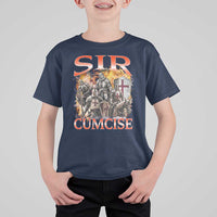 Knight Meme T Shirt For Kid Sir Cumcise Funny Bootleg Graphic - Wonder Print Shop