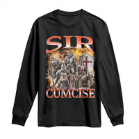 Knight Meme Long Sleeve Shirt Sir Cumcise Funny Bootleg Graphic - Wonder Print Shop