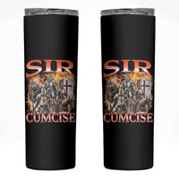Knight Meme Skinny Tumbler Sir Cumcise Funny Bootleg Graphic - Wonder Print Shop