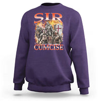 Knight Meme Sweatshirt Sir Cumcise Funny Bootleg Graphic - Wonder Print Shop