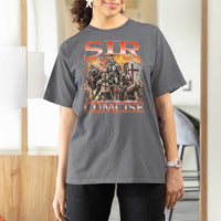 Knight Meme T Shirt For Women Sir Cumcise Funny Bootleg Graphic - Wonder Print Shop
