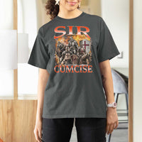 Knight Meme T Shirt For Women Sir Cumcise Funny Bootleg Graphic - Wonder Print Shop