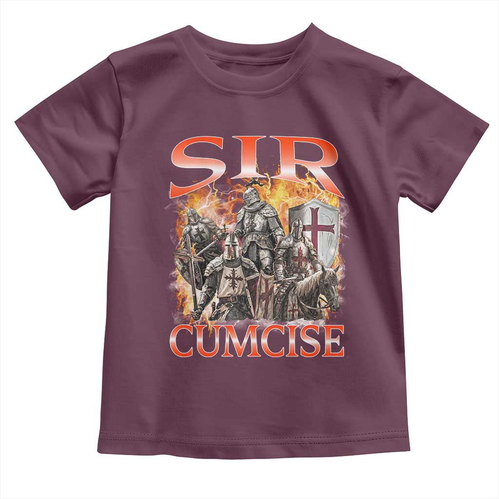 Knight Meme Toddler T Shirt Sir Cumcise Funny Bootleg Graphic - Wonder Print Shop