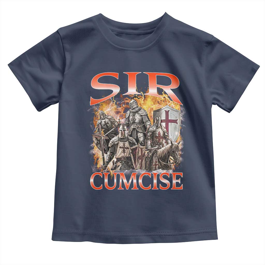 Knight Meme Toddler T Shirt Sir Cumcise Funny Bootleg Graphic - Wonder Print Shop