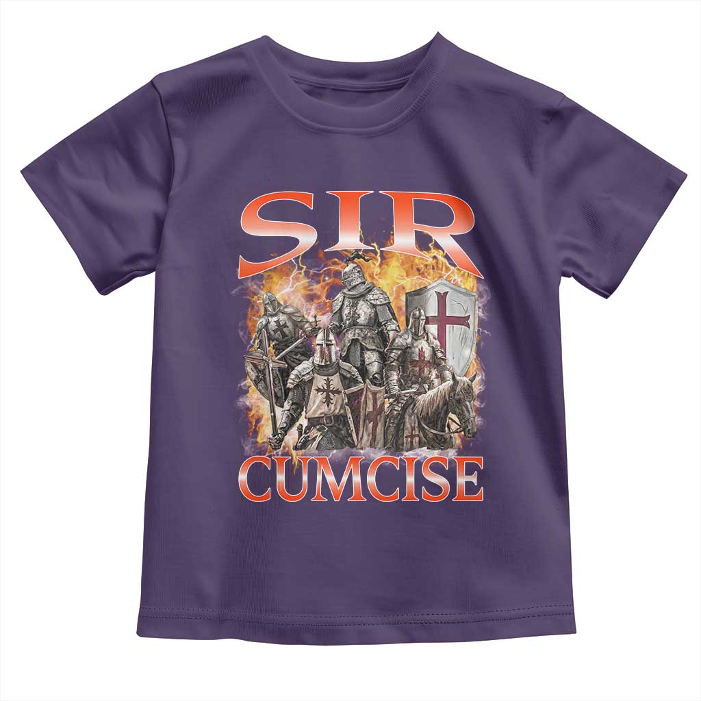 Knight Meme Toddler T Shirt Sir Cumcise Funny Bootleg Graphic - Wonder Print Shop