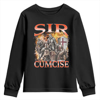 Knight Meme Youth Sweatshirt Sir Cumcise Funny Bootleg Graphic - Wonder Print Shop