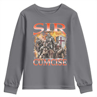 Knight Meme Youth Sweatshirt Sir Cumcise Funny Bootleg Graphic - Wonder Print Shop