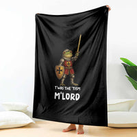Knight Frog Throw Blanket Funny T'was The Tism M'Lord Vintage Autism Medieval