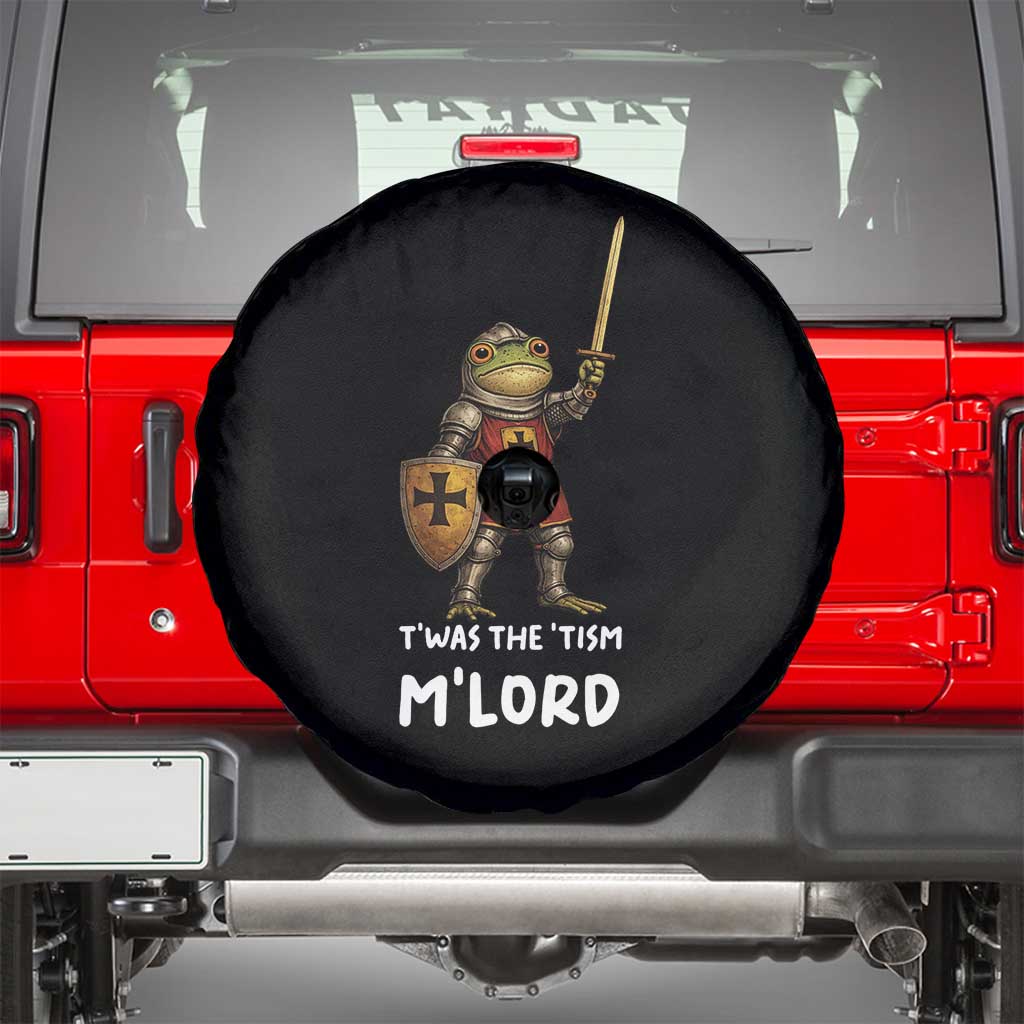 Knight Frog Spare Tire Cover Funny T'was The Tism M'Lord Vintage Autism Medieval