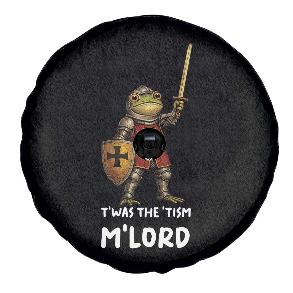 Knight Frog Spare Tire Cover Funny T'was The Tism M'Lord Vintage Autism Medieval