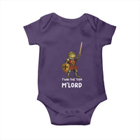 Knight Frog Baby Onesie Funny T'was The Tism M'Lord Vintage Autism Medieval