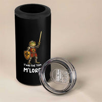 Knight Frog 4 in 1 Can Cooler Tumbler Funny T'was The Tism M'Lord Vintage Autism Medieval