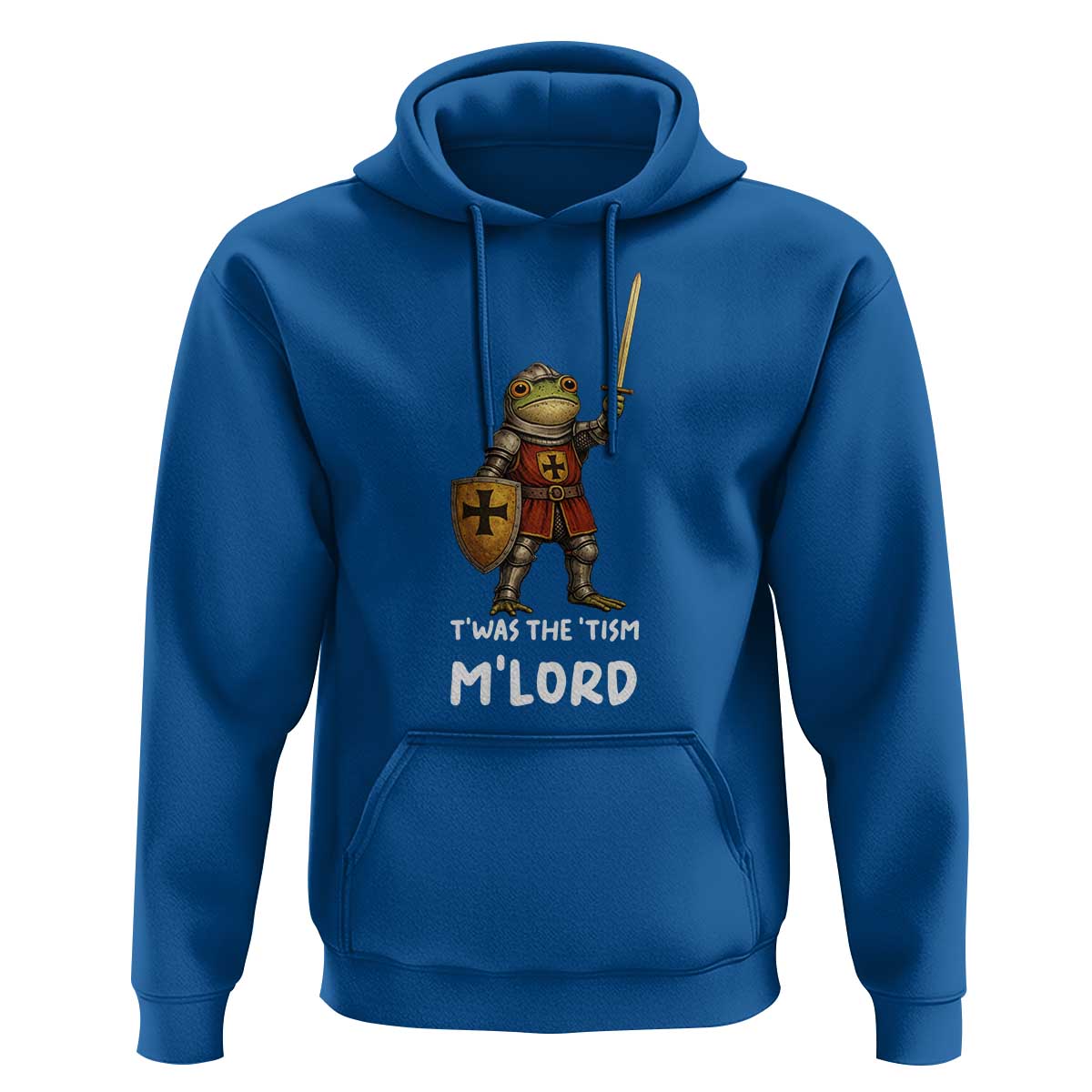 Knight Frog Hoodie Funny T'was The Tism M'Lord Vintage Autism Medieval