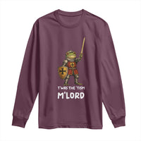 Knight Frog Long Sleeve Shirt Funny T'was The Tism M'Lord Vintage Autism Medieval