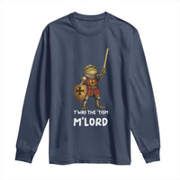 Knight Frog Long Sleeve Shirt Funny T'was The Tism M'Lord Vintage Autism Medieval