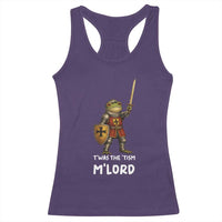 Knight Frog Racerback Tank Top Funny T'was The Tism M'Lord Vintage Autism Medieval