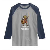 Knight Frog Raglan Shirt Funny T'was The Tism M'Lord Vintage Autism Medieval