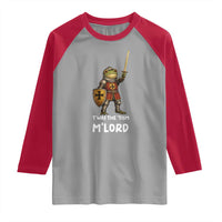 Knight Frog Raglan Shirt Funny T'was The Tism M'Lord Vintage Autism Medieval