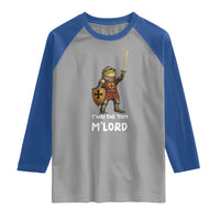 Knight Frog Raglan Shirt Funny T'was The Tism M'Lord Vintage Autism Medieval