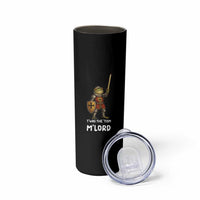 Knight Frog Skinny Tumbler Funny T'was The Tism M'Lord Vintage Autism Medieval