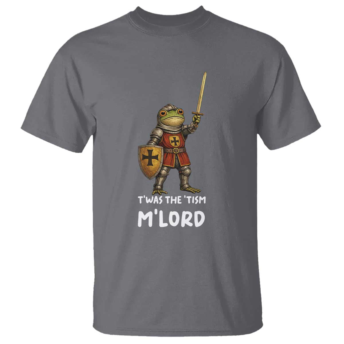 Knight Frog T Shirt Funny T'was The Tism M'Lord Vintage Autism Medieval