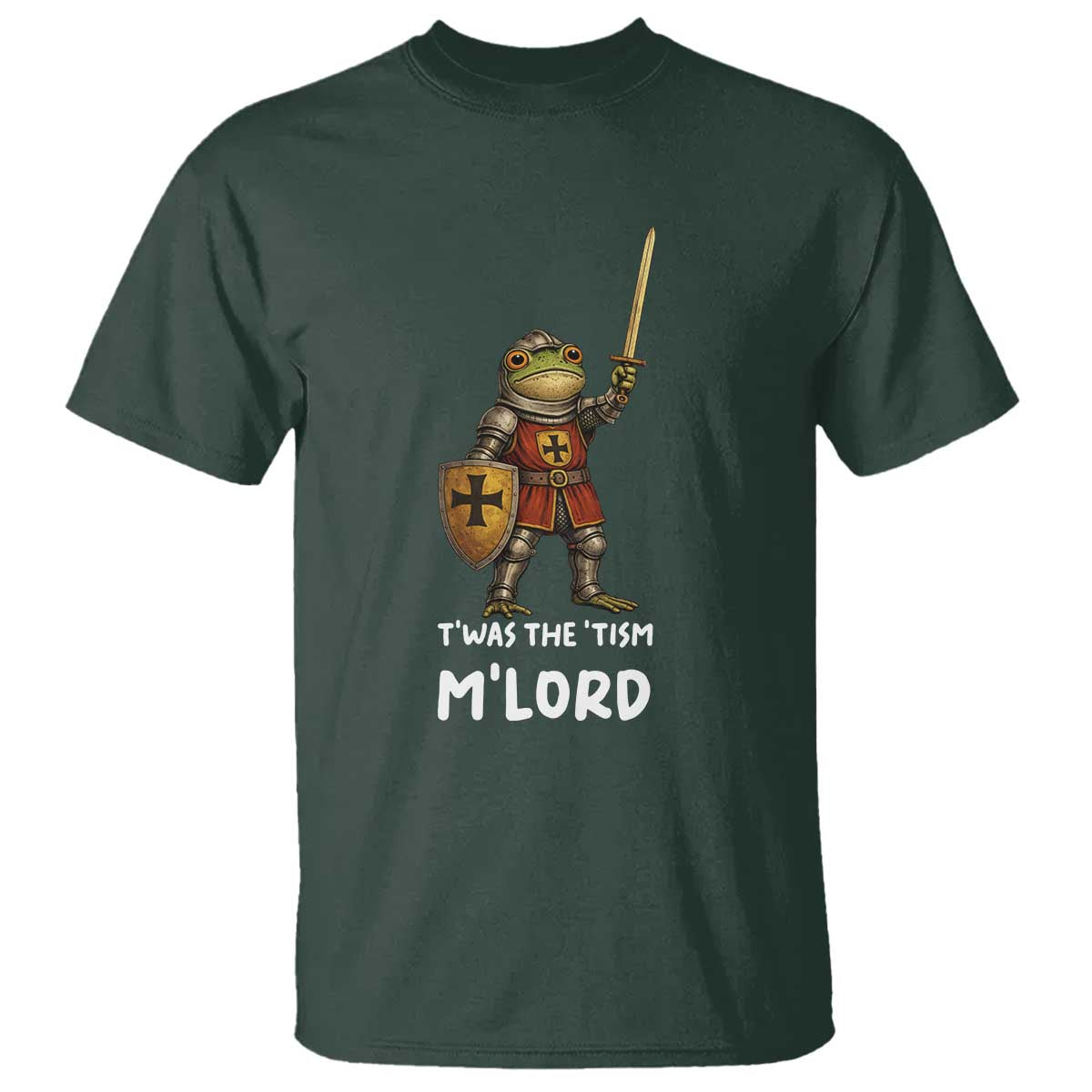 Knight Frog T Shirt Funny T'was The Tism M'Lord Vintage Autism Medieval