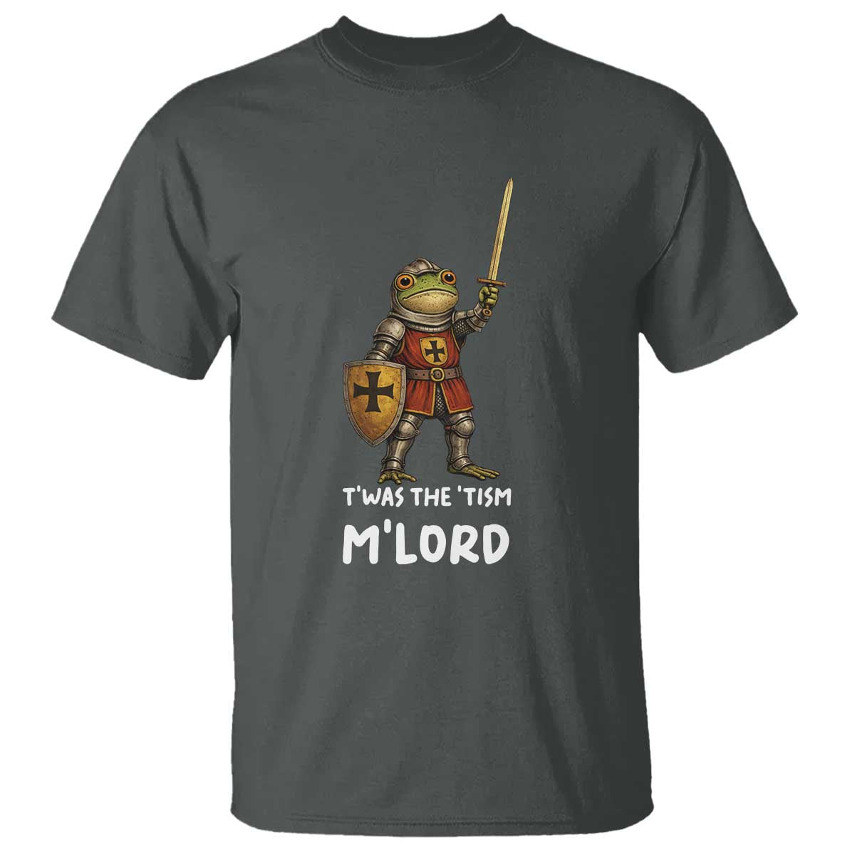 Knight Frog T Shirt Funny T'was The Tism M'Lord Vintage Autism Medieval