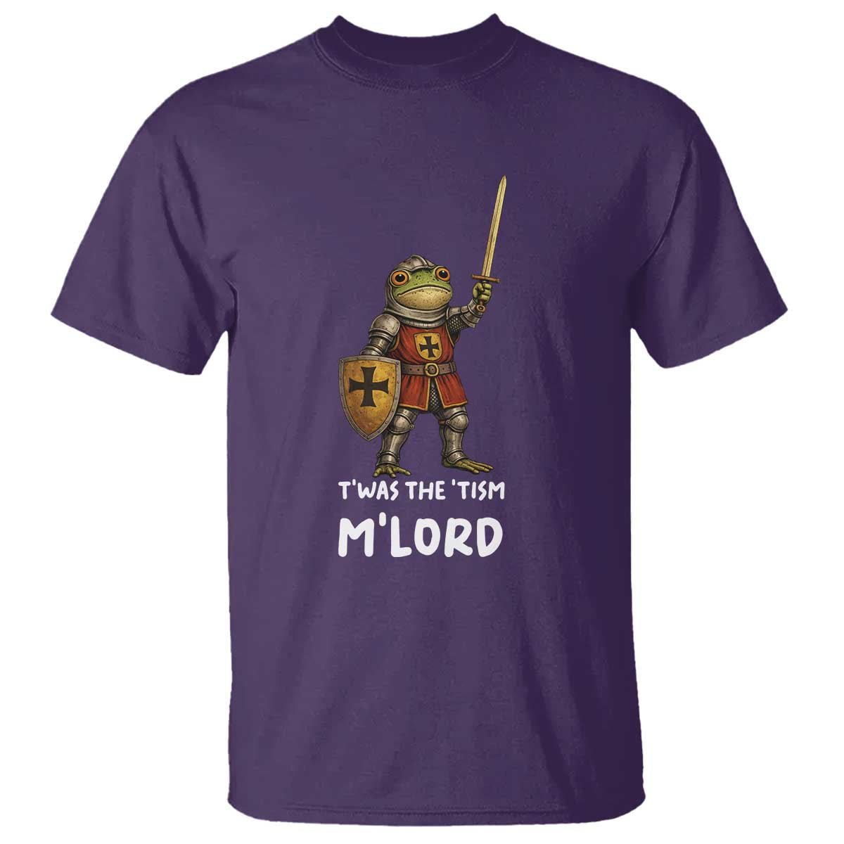 Knight Frog T Shirt Funny T'was The Tism M'Lord Vintage Autism Medieval