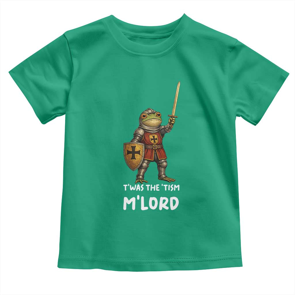 Knight Frog Toddler T Shirt Funny T'was The Tism M'Lord Vintage Autism Medieval