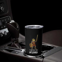 Knight Frog Tumbler Cup Funny T'was The Tism M'Lord Vintage Autism Medieval