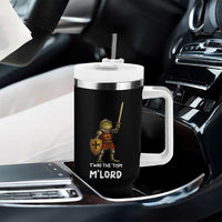 Knight Frog Tumbler With Handle Funny T'was The Tism M'Lord Vintage Autism Medieval