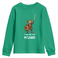 Knight Frog Youth Sweatshirt Funny T'was The Tism M'Lord Vintage Autism Medieval