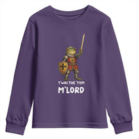 Knight Frog Youth Sweatshirt Funny T'was The Tism M'Lord Vintage Autism Medieval