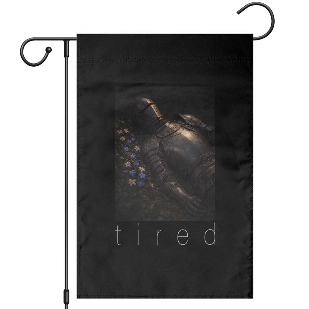 Tired Knight Garden Flag Gothic Medieval Fantasy - Wonder Print Shop