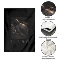 Tired Knight Garden Flag Gothic Medieval Fantasy - Wonder Print Shop