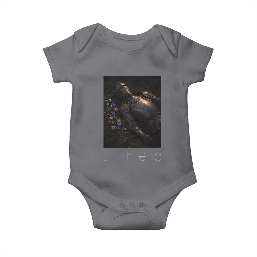 Tired Knight Baby Onesie Gothic Medieval Fantasy - Wonder Print Shop