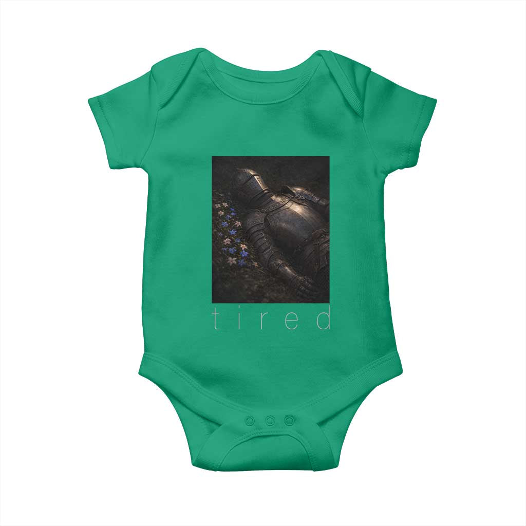 Tired Knight Baby Onesie Gothic Medieval Fantasy - Wonder Print Shop