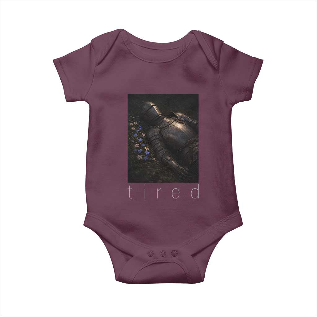 Tired Knight Baby Onesie Gothic Medieval Fantasy - Wonder Print Shop