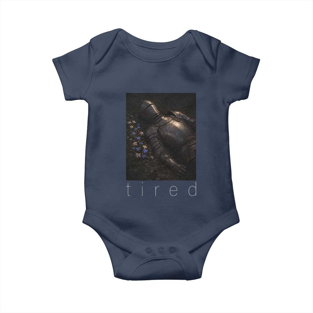 Tired Knight Baby Onesie Gothic Medieval Fantasy - Wonder Print Shop